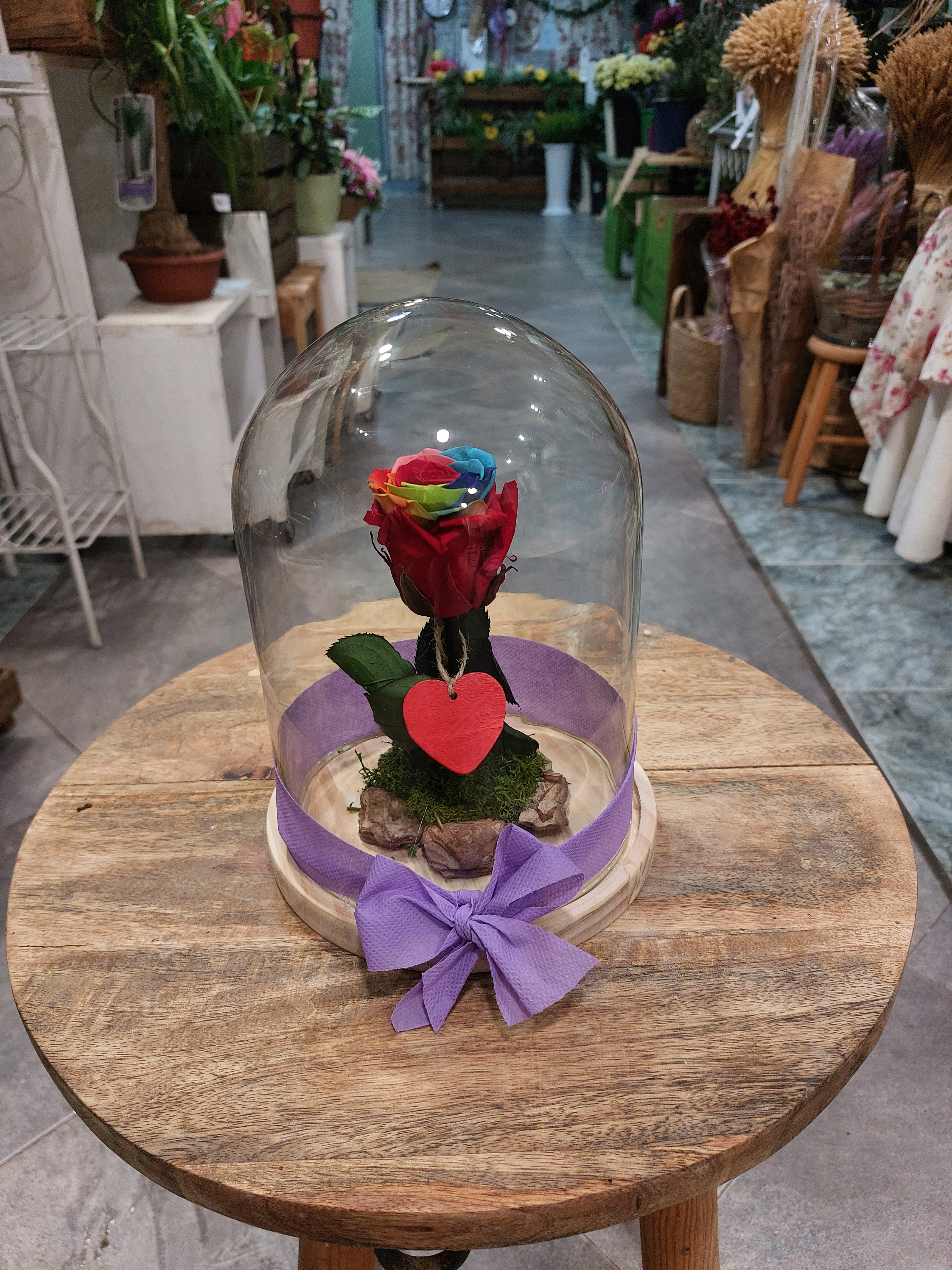 Rosa Eterna Arcoíris en Cúpula - Imagen 2
